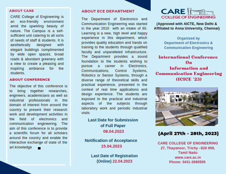 International Conference on Information and Communication Engineering (ICICE 23)
